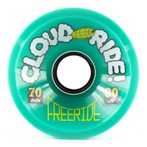 Cloud Ride Freeride 70mm 80a Green longboard wielen