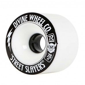 Devine Street Slayers Thunder White 72mm 78a longboard wielen